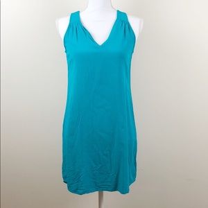 Old Navy V Neck Teal Shift Dress Size XS